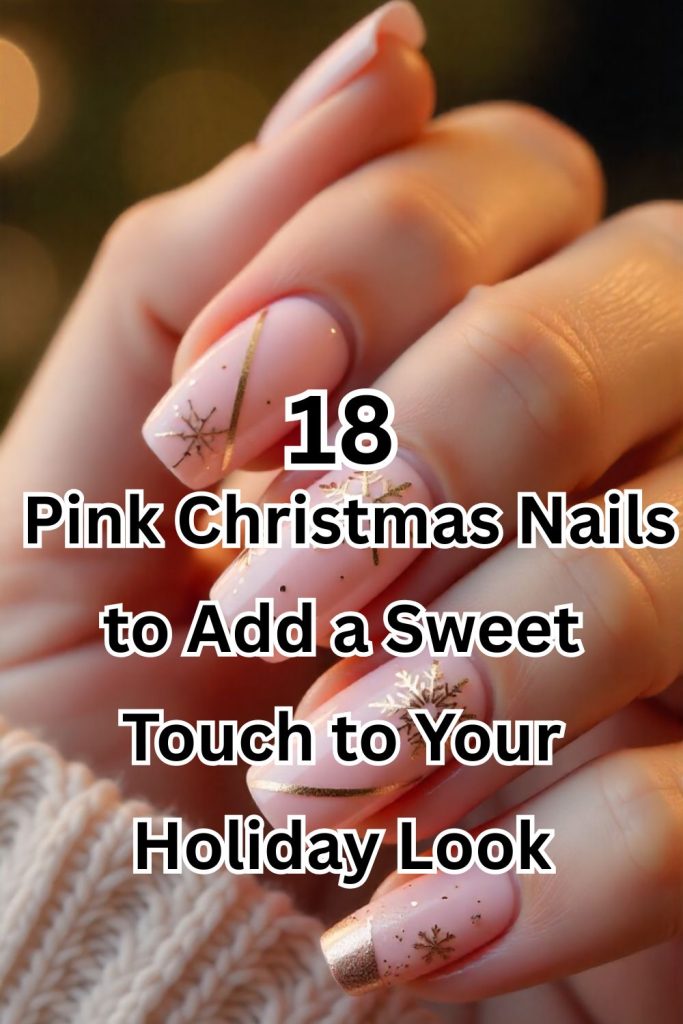 Pink Christmas Nails