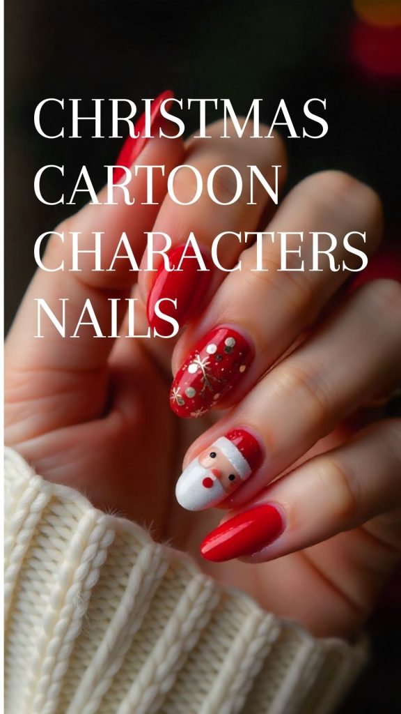 Christmas Cartoon Characters Nails