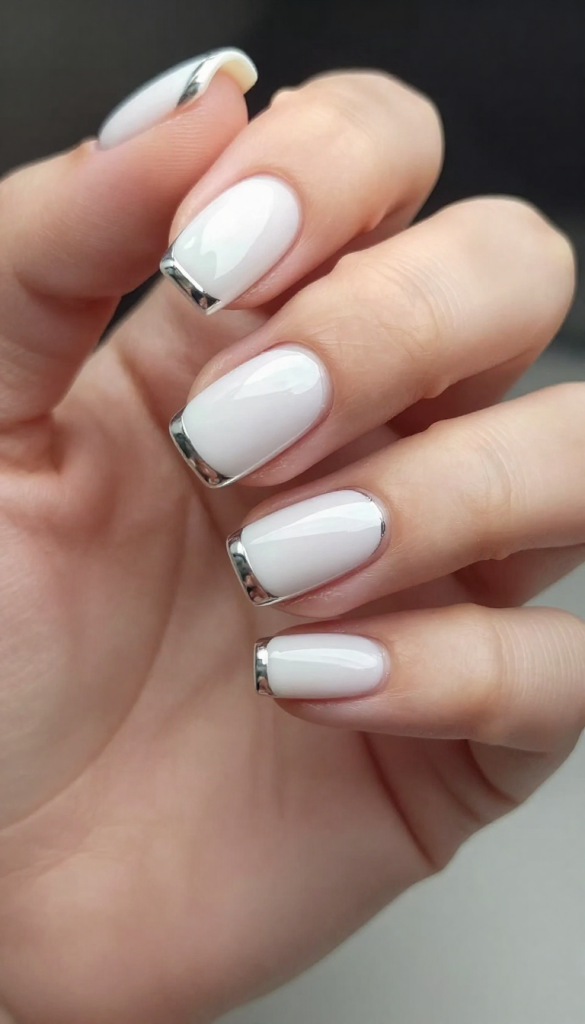 White Chrome Nails: 8 Dazzling Ideas for a Modern, Luxurious Manicure