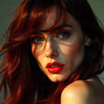 Red Highlights on Brunette Hair