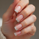Bedazzled French Tip Nails Designs: