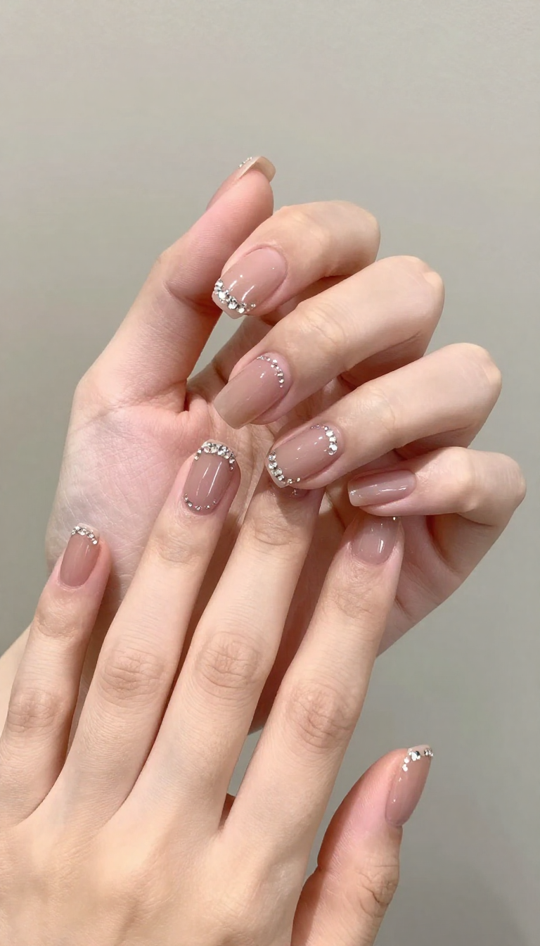 Nails to Go With a Blue Sparkly Dress: