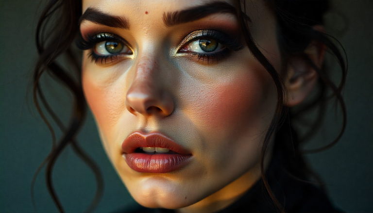 Makeup Looks with Glittery Lips